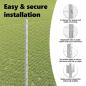 Preview: Zaun mit Pfosten Silber 1,5 x 50 m Stahl