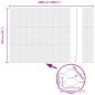Preview: Zaun mit Pfosten Silber 1,5 x 50 m Stahl