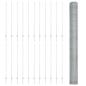 Preview: Zaun mit Pfosten Silber 1,6 x 50 m Stahl