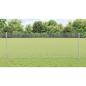 Preview: Zaun mit Pfosten Silber 0,8 x 100 m Stahl