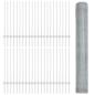 Preview: Sechseckiger Zaun mit Pfosten 100 x 1 m Verzinkter Stahl Silber