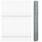 Preview: Zaun mit Pfosten Silber 1 x 100 m Stahl