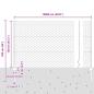 Preview: Zaun mit Pfosten Silber 1,2 x 100 m Stahl