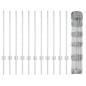 Preview: Zaun mit Pfosten Silber 0,8 x 25 m Stahl