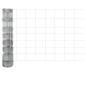 Preview: Zaun mit Pfosten Silber 0,8 x 25 m Stahl