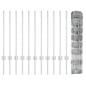 Preview: Zaun mit Pfosten Silber 0,8 x 25 m Stahl