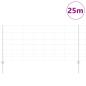 Preview: Zaun mit Pfosten Silber 1 x 25 m Stahl