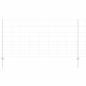 Preview: Zaun mit Pfosten Silber 1,2 x 25 m Stahl