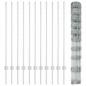 Preview: Zaun mit Pfosten Silber 1,2 x 25 m Stahl