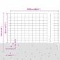 Preview: Zaun mit Pfosten Silber 1,2 x 25 m Stahl