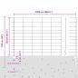 Preview: Zaun mit Pfosten Silber 1,2 x 25 m Stahl