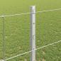 Preview: Zaun mit Pfosten Silber 1,2 x 25 m Stahl