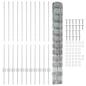 Preview: Zaun mit Pfosten Silber 1,2 x 25 m Stahl