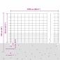 Preview: Zaun mit Pfosten Silber 1,2 x 25 m Stahl