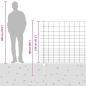 Preview: Zaun mit Pfosten Silber 1,2 x 25 m Stahl