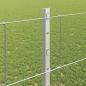Preview: Zaun mit Pfosten Silber 1,2 x 25 m Stahl
