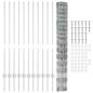 Preview: Zaun mit Pfosten Silber 1,2 x 25 m Stahl