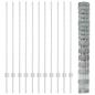 Preview: Zaun mit Pfosten Silber 1,2 x 25 m Stahl