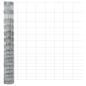 Preview: Zaun mit Pfosten Silber 1,2 x 25 m Stahl
