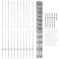 Preview: Wildzaun mit Pfosten 25 x 1,4 m Verzinkter Stahl Silber Netz