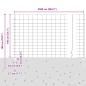 Preview: Zaun mit Pfosten Silber 1,4 x 25 m Stahl