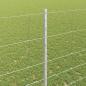 Preview: Wildzaun mit Pfosten 25 x 1,4 m Verzinkter Stahl Silber Netz