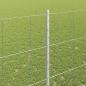 Preview: Zaun mit Pfosten Silber 1,5 x 25 m Stahl