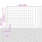 Preview: Zaun mit Pfosten Silber 1,5 x 25 m Stahl