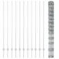 Preview: Zaun mit Pfosten Silber 1,5 x 25 m Stahl