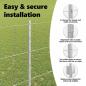 Preview: Zaun mit Pfosten Silber 1,5 x 25 m Stahl
