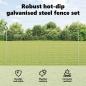 Preview: Zaun mit Pfosten Silber 1,5 x 25 m Stahl