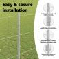 Preview: Zaun mit Pfosten Silber 1,5 x 25 m Stahl