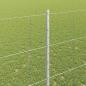 Preview: Zaun mit Pfosten Silber 1,5 x 25 m Stahl
