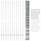 Preview: Zaun mit Pfosten Silber 1,5 x 25 m Stahl