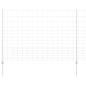 Preview: Zaun mit Pfosten Silber 1,5 x 25 m Stahl
