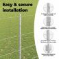 Preview: Zaun mit Pfosten Silber 1,5 x 25 m Stahl