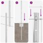 Preview: Zaun mit Pfosten Silber 1.6 x 25 m Stahl