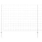 Preview: Zaun mit Pfosten Silber 1.6 x 25 m Stahl