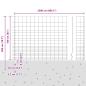 Preview: Zaun mit Pfosten Silber 1.6 x 25 m Stahl
