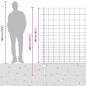 Preview: Zaun mit Pfosten Silber 1.6 x 25 m Stahl