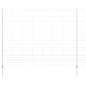 Preview: Zaun mit Pfosten Silber 1.6 x 25 m Stahl