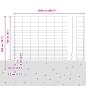 Preview: Zaun mit Pfosten Silber 1.6 x 25 m Stahl