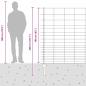 Preview: Zaun mit Pfosten Silber 1.6 x 25 m Stahl