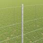 Preview: Zaun mit Pfosten Silber 1.6 x 25 m Stahl