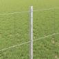 Preview: Zaun mit Pfosten Silber 0,8 x 50 m Stahl