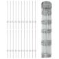 Preview: Zaun mit Pfosten Silber 0,8 x 50 m Stahl