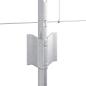 Preview: Zaun mit Pfosten Silber 0,8 x 50 m Stahl