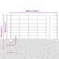 Preview: Zaun mit Pfosten Silber 0,8 x 50 m Stahl