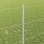 Preview: Zaun mit Pfosten Silber 1 x 50 m Stahl