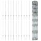 Preview: Zaun mit Pfosten Silber 1 x 50 m Stahl